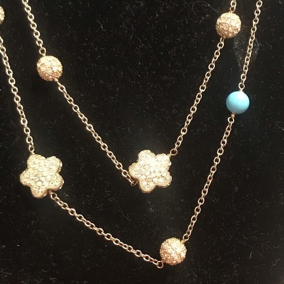 Vintage Sterling & Turquoise Satellite Necklace - Picture 6 of 11